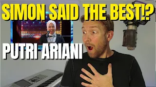 20 Year+ Vocal Coach Reacts - PUTRI ARIANI - AGT GOLDEN BUZZER!?