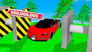 CRUSHING A $50,000,000 CAR IN ROBLOX!