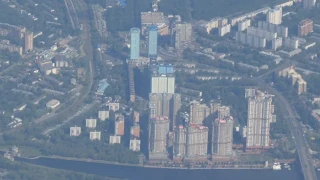 Landing at Sheremetyevo International Airport