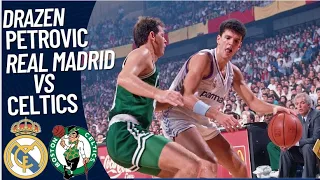 Drazen Petrovic (Real Madrid) VS BOSTON CELTICS & Bird - 1988