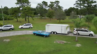 Unloading 1970 Trans Am (Lucy) at home