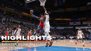 OKC Thunder Wins 126-106 vs Pacers | Thunder Record 41 Assists | Game Highlights | January 18, 2023