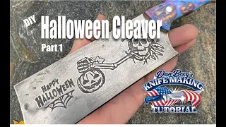 Making a Halloween Cleaver with Mad Max Handles Tutorial | Part 1 | Berg Knifemaking
