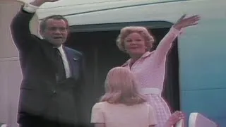 Richard Nixon departs from Washington for the last time as president