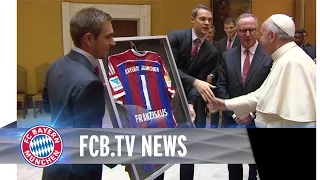 Der FC Bayern zu Besuch bei Papst Franziskus