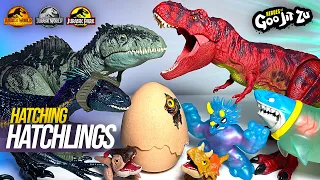 HATCHING NEW DINOSAURS! Jurassic World Giganotosaurus, Tyrannosaurus Rex, Indoraptor, Indominus Rex