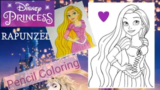 Coloring Rapunzel - Disney Princess | @kimmiTheclown | @sprinkleddonuts