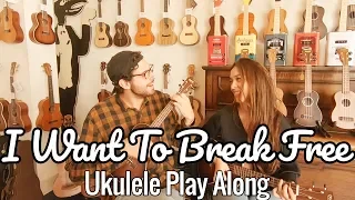 Queen - I Want To Break Free (Ukulele Cover / Play Along / Tutorial)