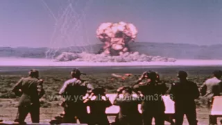 HD Operation Teapot MET shot 1955 atomic bomb exploded footage remaster color