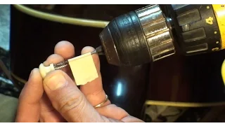 How to install a strap button on an acoustic guitar quick clip tips by Randy Schartiger