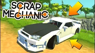 КРУТОЙ ДРИФТ КОРЧ С ЗАКИСЬЮ АШОТА! РЕАЛЕСТИЧНЫЙ GT-R 34!  Scrap Mechanic  #1