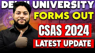 Delhi University CSAS Portal Latest Update💥Registration start for 2 Courses✅