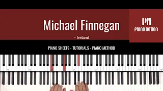 Michael Finnegan - Nursery Rhymes (Easy Sheet Music - Piano Solo Tutorial - Piano Notion Method)
