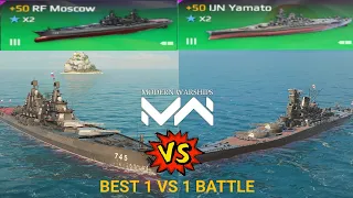 Modern Warships - RF Moscow vs IJN Yamato Battleship