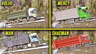 Challenges!! Dua Dump Truck Gagal - Spintires Mudrunner