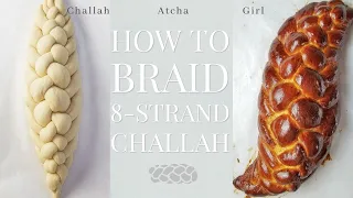 How To Braid Challah Bread With 8 Strands | Easy Step By Step Guide For Bread Dough Braiding & Plait