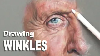 How To Draw Wrinkles on a Face ~ Pastel Portrait.  Narrated tutorial. Things to be aware of.