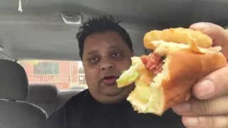 Burger King Whopper Dog sandwich review and eating show