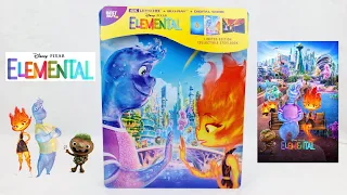Disney Pixar Elemental 4K Blu-Ray Best Buy Exclusive Collectible Steelbook Unboxing and Review