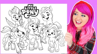 Coloring My Little Pony: A New Generation Coloring Pages | Prismacolor Markers