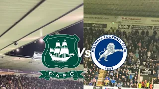 Plymouth argyle vs Millwall |0-2| Away limbs / referee drama!!