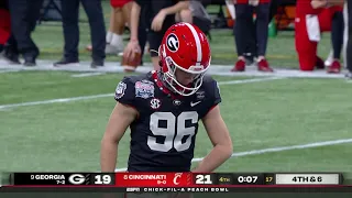 Jack Podlesny NAILS Game Winner Bulldogs Storm Field Early Georgia Vs Cincinnati Peach Bowl 2020