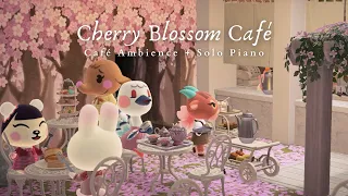 Cherry Blossom Café 🌸 Café Ambience + 1 Hour Magical Solo Piano No Ads 🎹 Studying Music | Work Aid 🎧