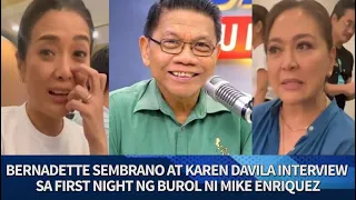 Bernadette Sembrano at Karen Davila INTERVIEW sa FIRST NIGHT ng Burol ni Mike Enriquez