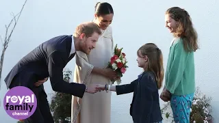 The Duke and Duchess of Sussex arrive for British Embassy reception in Rabat