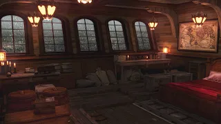 Pirate Captain's Room Ambience sailing through the stormy sea