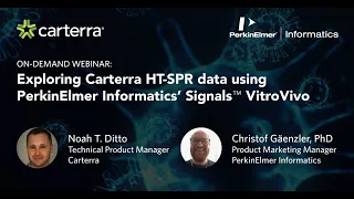 Explore Carterra HT-SPR Data | PerkinElmer Informatics Signals VitroVivo | Top Therapeutic Screening