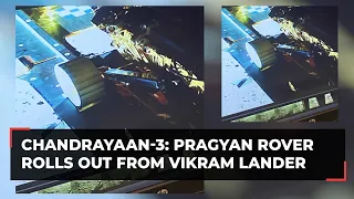 Pragyan Rover rolls out of Chandrayaan-3's Vikram Lander near Moon's South Pole