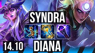 SYNDRA vs DIANA (MID) | Comeback, 8 solo kills, Legendary | EUW Grandmaster | 14.10
