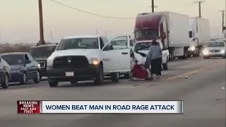 Women attack man in road rage incident