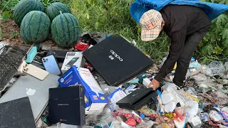 Happy Time🥰😋 We Found Watermelon and Broken Phones with Computer - Restore Abandoned Phone