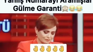 Canlı yayında yanlış numarayı aramışlar gülme garanti 😀😀