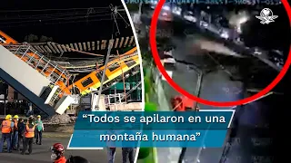 Difunden nuevas imágenes del colapso de la Línea 12 del Metro