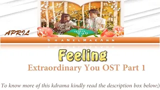 [Inst./ Easy Lyrics] Feeling (April)(Extraordinary You OST Part 1) #OstInstrumentals