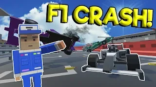 HUGE F1 CRASH & POLICE CHASE! - Tiny Town VR Gameplay - Oculus VR Game