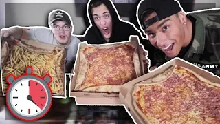 HUR LÅNG TID TAR DET ATT ÄTA TRE STORA FAMILJEPIZZOR? ft. Konstiga Bloggen