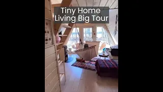 Tiny Home Living Big Tour - We love this Lakefront A-Frame Tiny Home