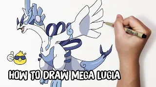 How to Draw Mega Lugia Pokemon Step by Step Easy |  Duc Draw