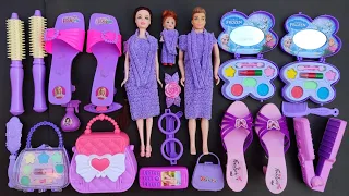 Most satisfying unboxing with cute purple barbie doll family toys | Hello kitty toys | ASMR