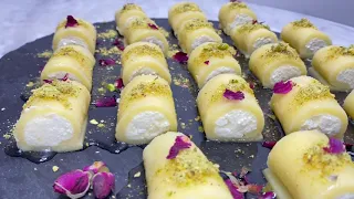 Kurdishbestfood - Shirini ba panyr - Halawet el-jibn - (Sweet cheese Rolls)