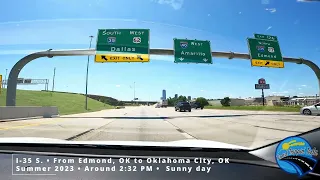 Fun Drive on I-35! Gorgeous Day  - From Edmond to Oklahoma City, OK.  Summer 2023  || 3