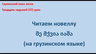 Учимся читать и понимать грузинские тексты Читаем новеллу მე მქვია იაშა (на грузинском языке)