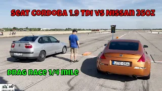 Seat Cordoba 1.9 TDI vs Nissan 350Z drag race 1/4 mile 🚦🚗 - 4K UHD