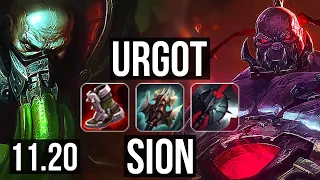 URGOT vs SION (TOP) (DEFEAT) | 7 solo kills, 1.1M mastery | EUW Diamond | v11.20