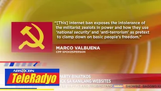 CPP tinawag na censorship ang utos ng Nat'l Security Council na i-block ang kanilang websites