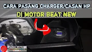 Cara pasang charger/Casan hp di Motor Beat New